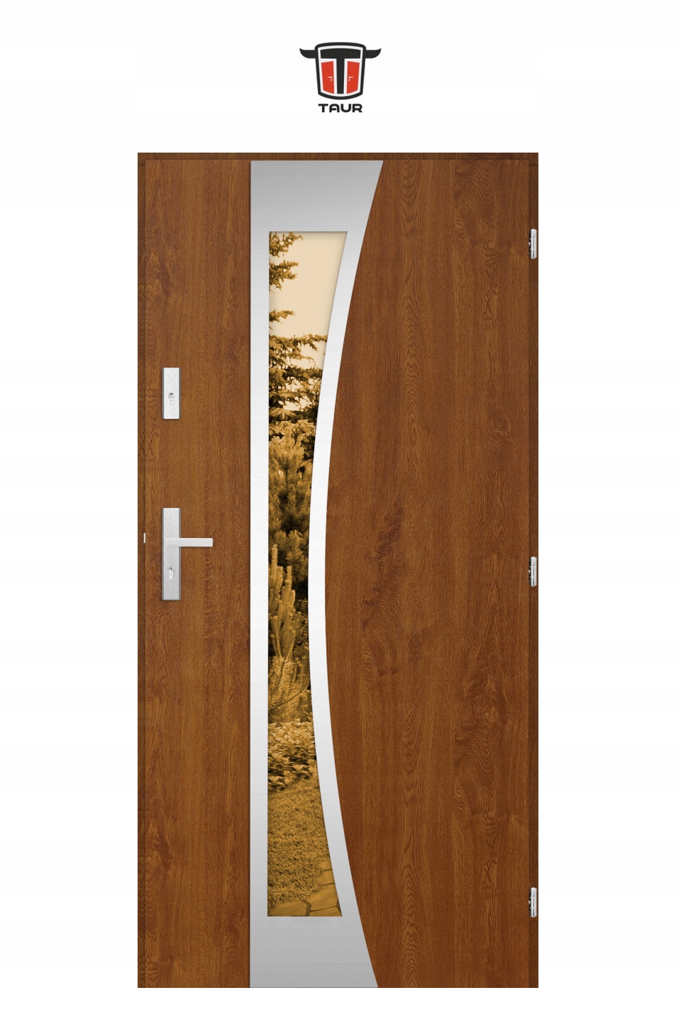 POLSKIE DRZWI ZEWNĘTRZNE INOX SOME 55MM 100 Marka Taur