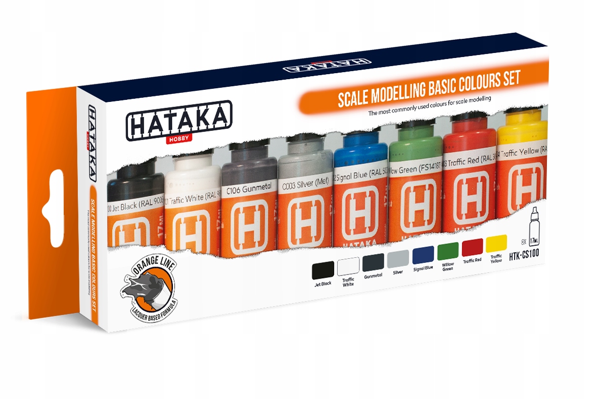 Sada Hataka CS100 Scale modelling basic colours set (8ks)