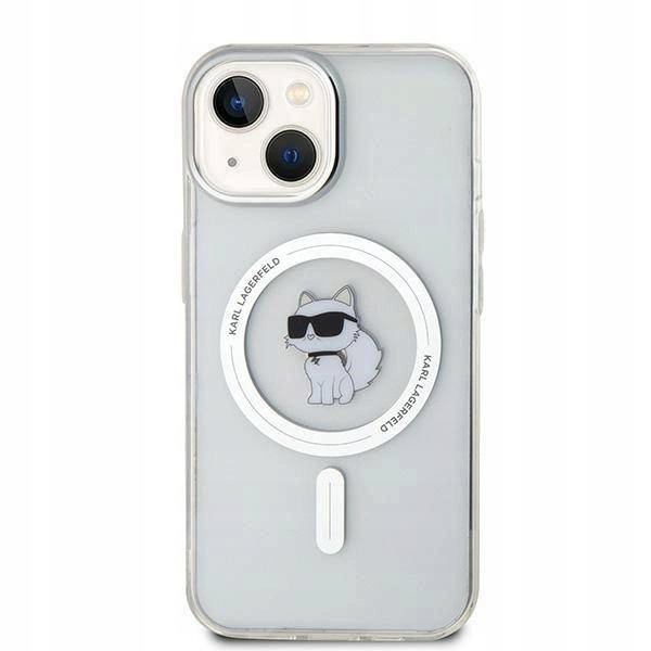 Pouzdro Karl Lagerfeld Choupette Magsafe pro iPhone 12/12 Pro Bezbarvé