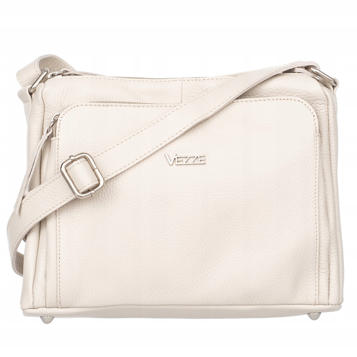 Kožená kabelka Vezze Boria Ecru