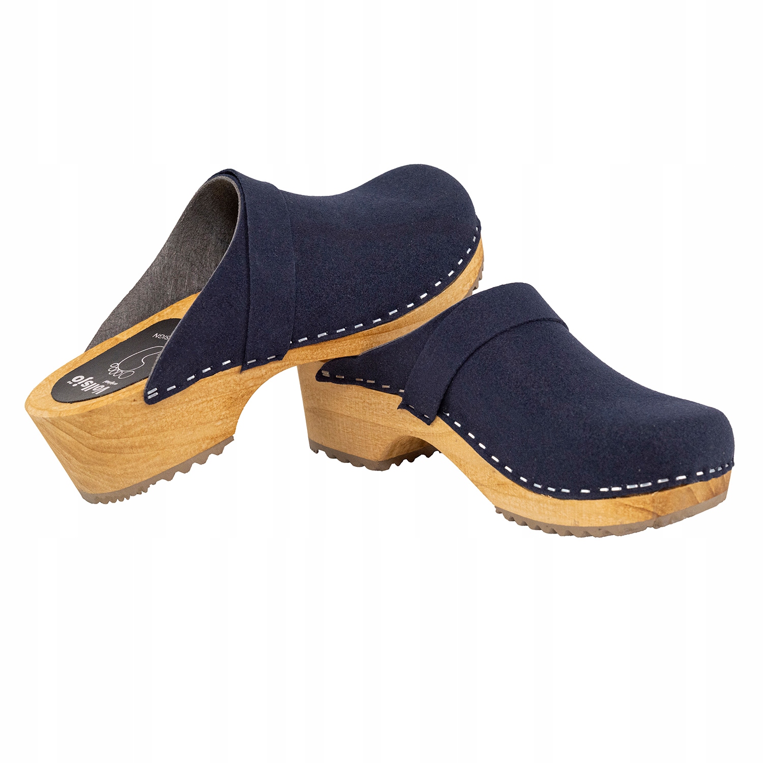 Dámské kožené dřeváky 40 modré Vollsjö 125-901S-D 11932