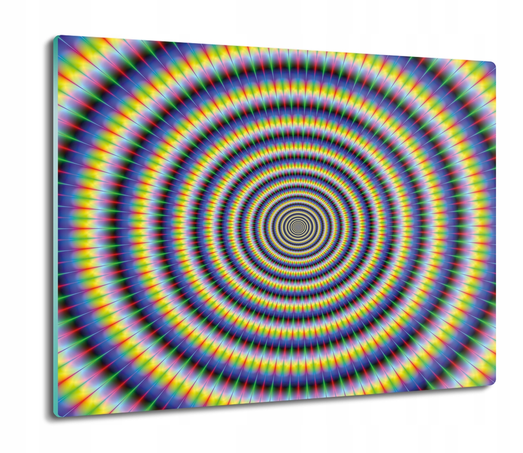 

Okręgi iluzja 3D 60x52 deska prostokątna szklana