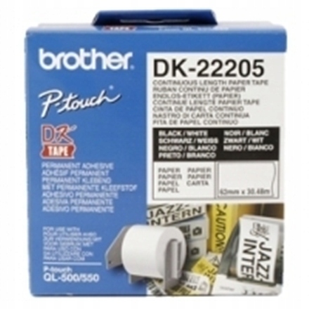 Brother DK-22205 Termopapír Termický Černý na bílém Rolek