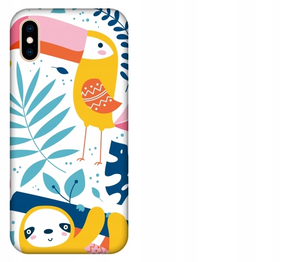 

Etui pokrowiec iPhone Xs Max Tukan i leniwiec dzun