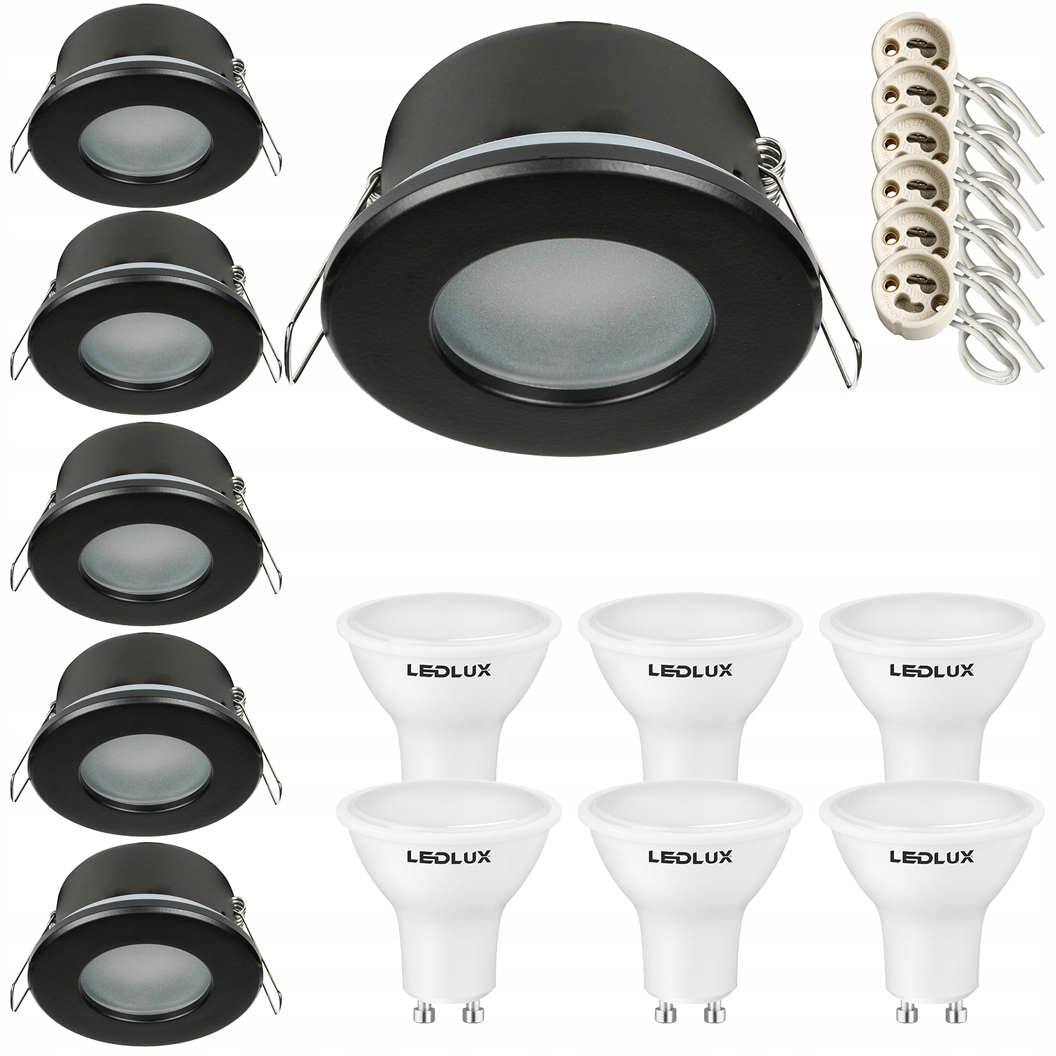 

6x Oprawa hermetyczna IP44 +led GU10 3,5W podbitka
