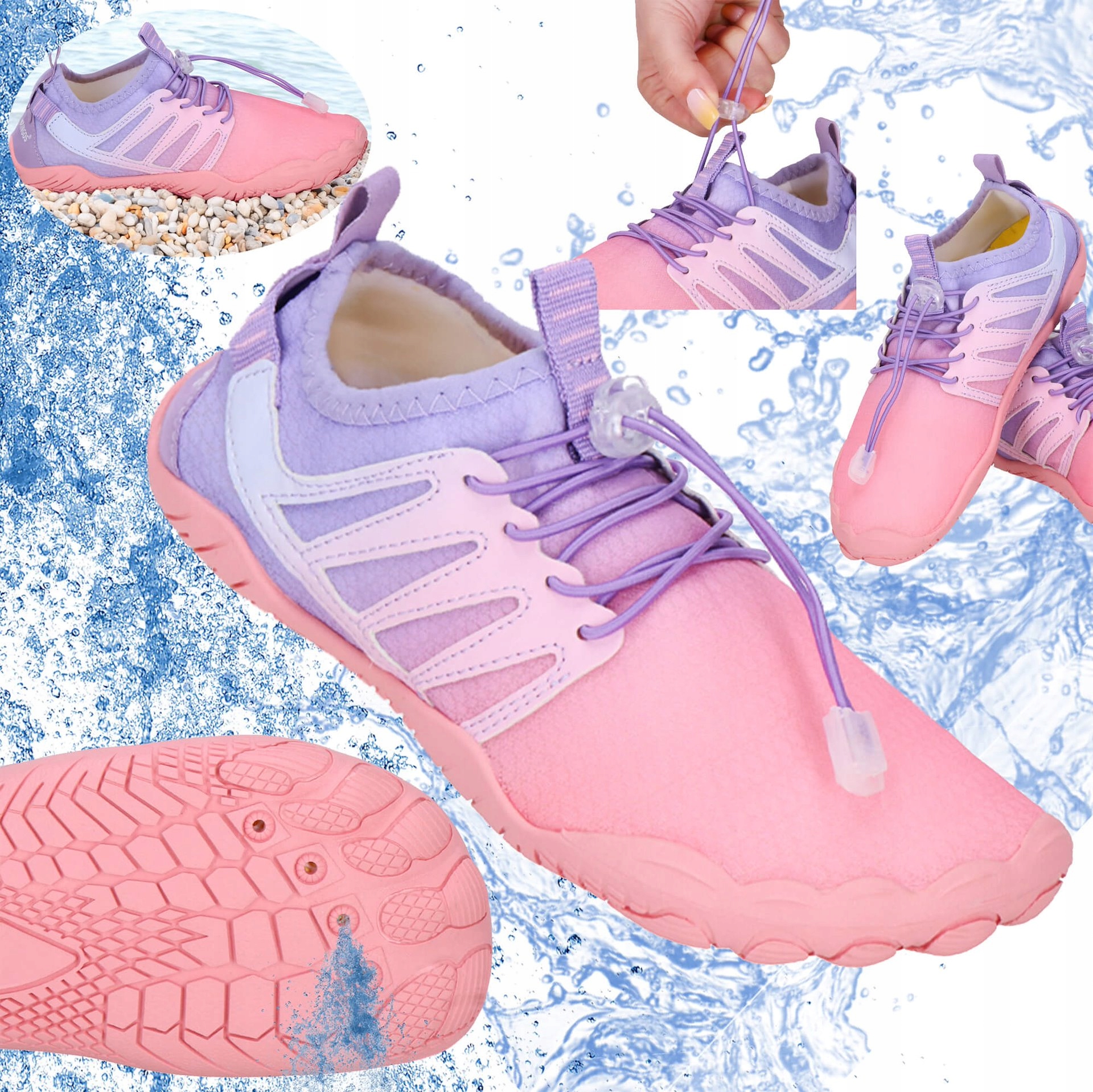 Buty Do Wody Pływania Na Plażę Kajak Rafę Jeżowce Plażowe Damskie r. 38 Pro