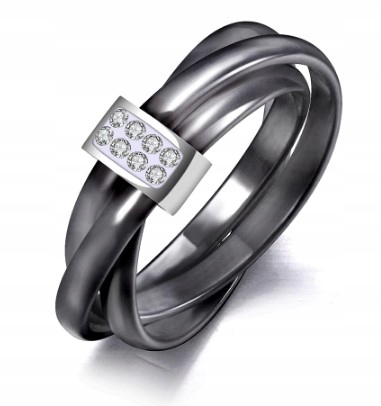 PIERŚCIONEK CERAMICZNY OBRĄCZKI US 7 ROZ. 14/15 I