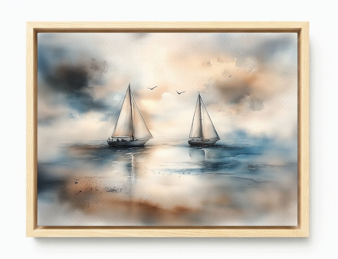 Obraz Rama American Box Krajina Voda Jazero More Plachta Relax 80x60