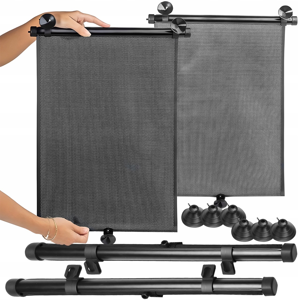 2X автомобильные солнцезащитные жалюзи 40X45 набор штор