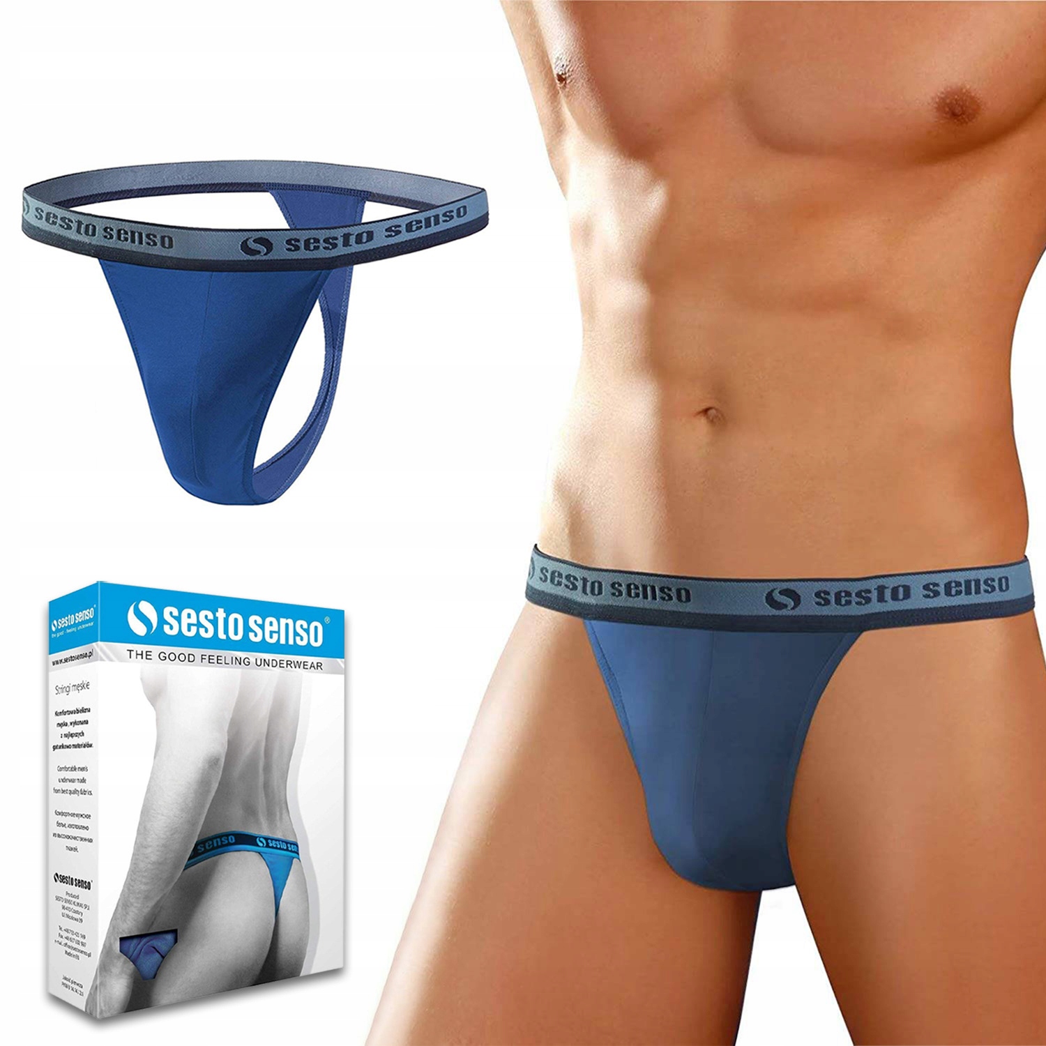 

Sesto Senso Tiger stringi męskie bawełniane - M