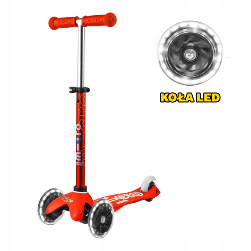 Hulajnoga Mini Micro Deluxe Led Red MMD052