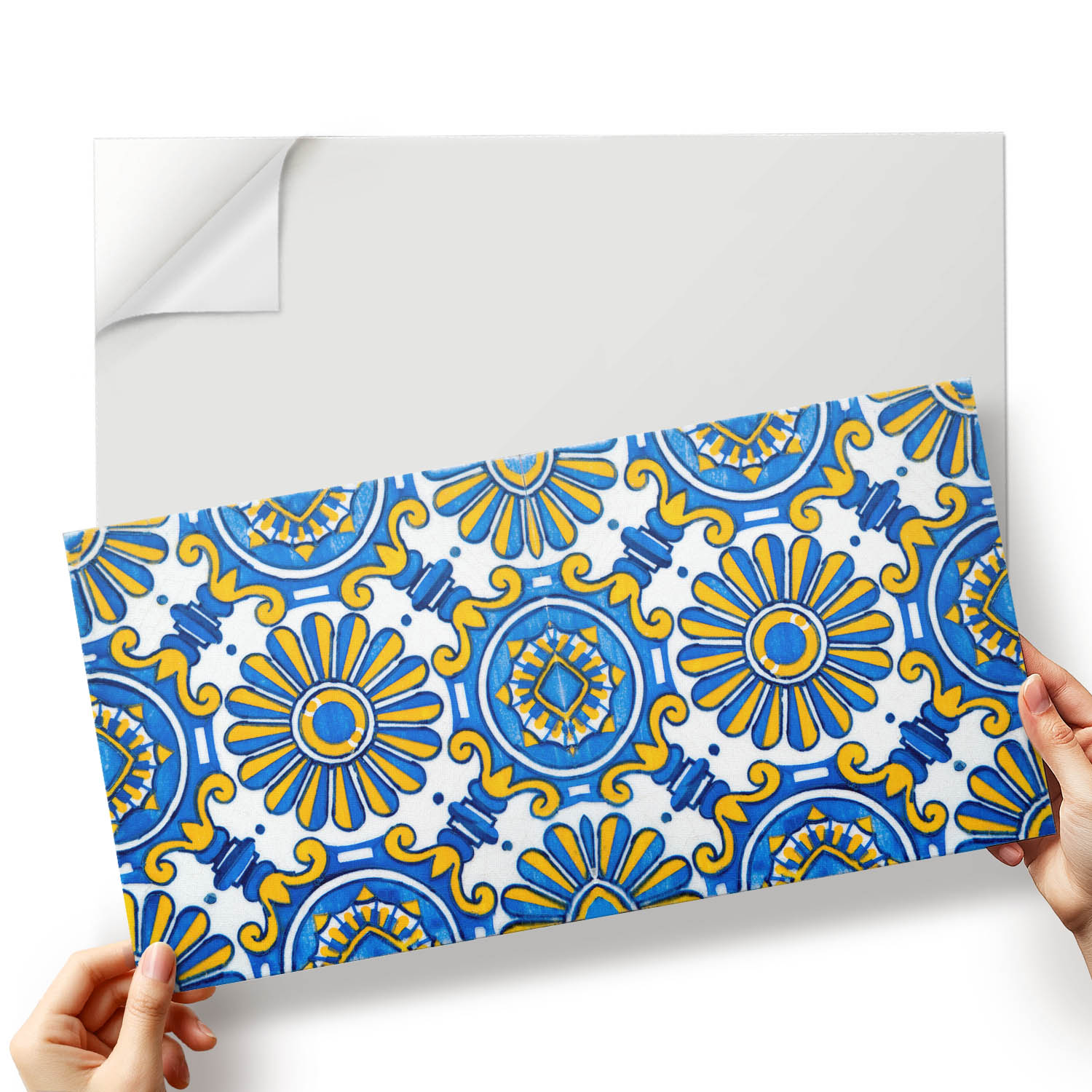 Sada samolepících Pvc dlaždic s květinovým vzorem na keramice 10x40x20 cm