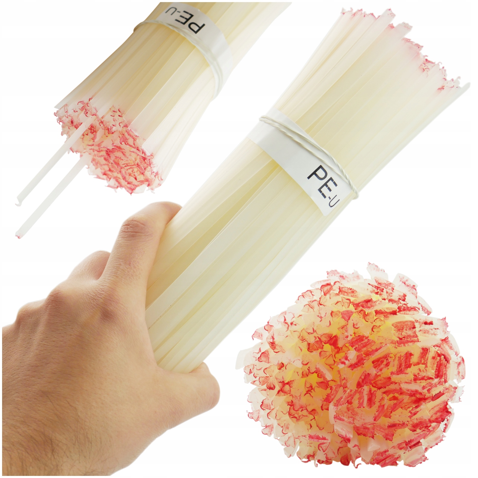 Peu Pe-u Pe+u spojovač plastů 1 kg Trojúhelníkové Pásky pro svařování