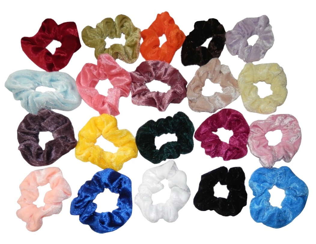 

Gumki Do Włosów Frotki Scrunchies Welur 20 szt.