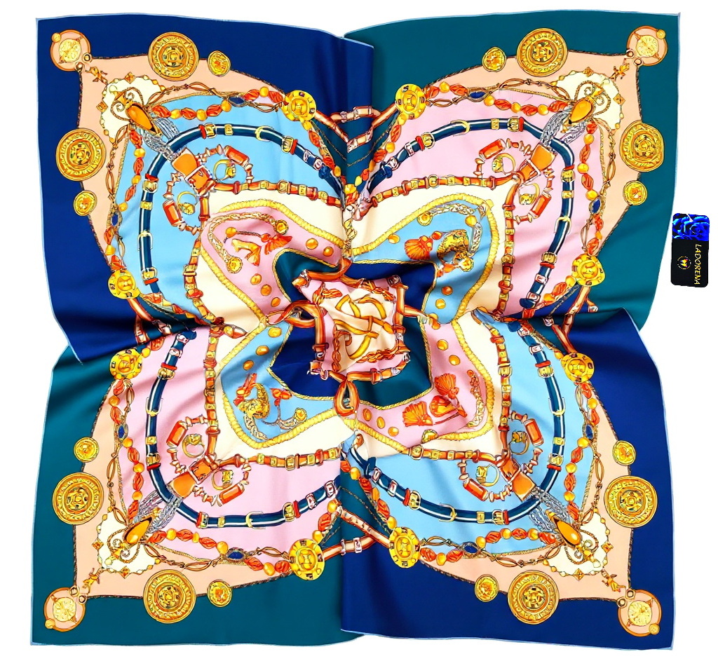 Hedvábný Šátek 100% Přírodní Hedvábí Morušová Prémiová Kvalita Hq