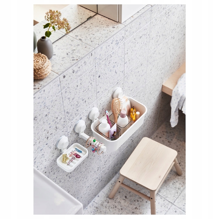 IKEA TISKEN Uchwyt na papier z przyssawką biały Rodzaj ścienne