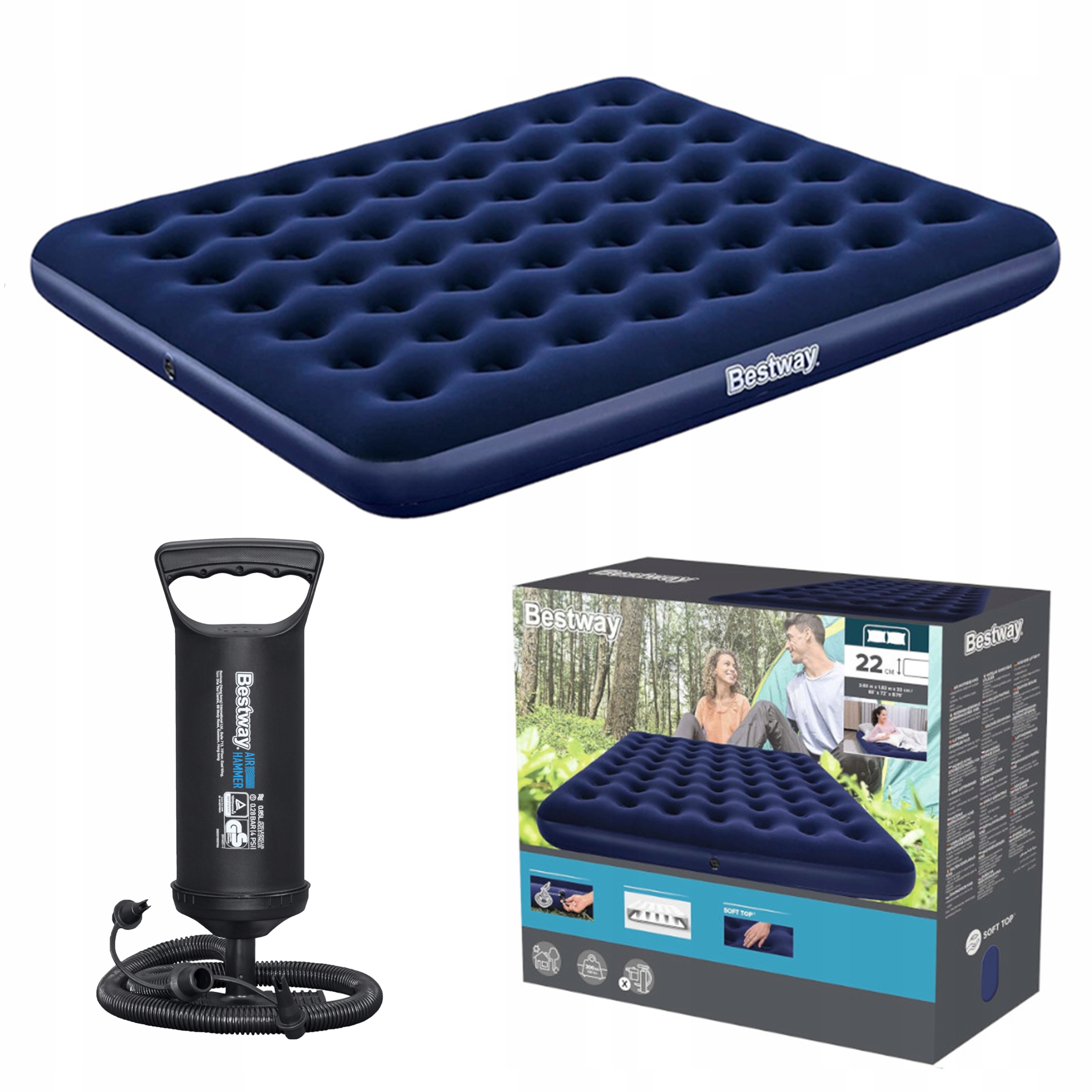 Matrace Dvoulůžková 203x183 Lůžko Bestway 67004 Pumpa