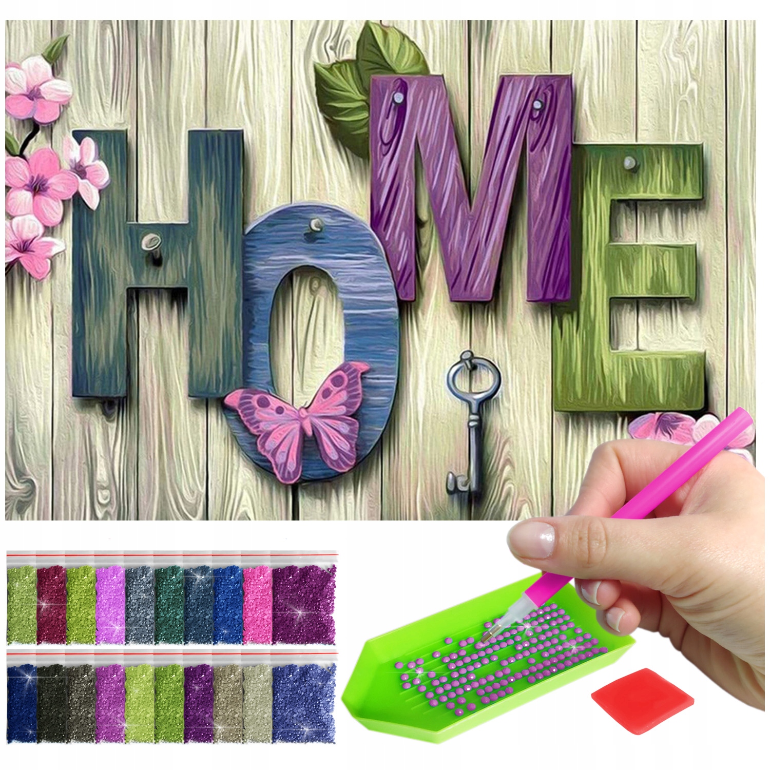 Haft Diamentový Velký 60x40cm Diamond Painting Mozaika Diamentové Příslušenství