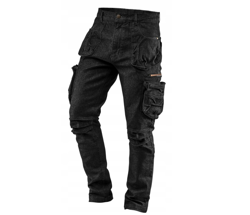Neo 81-233-XL Spodnie robocze 5-kieszeniowe Denim, czarne, rozmiar XL
