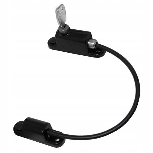 Omezovač okna Zámek okna na klíč černý 20 cm