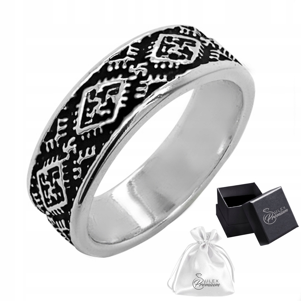 Stříbrný prsten ryzost 925 Prstýnek prsten s orientálním vzorem vel. 19