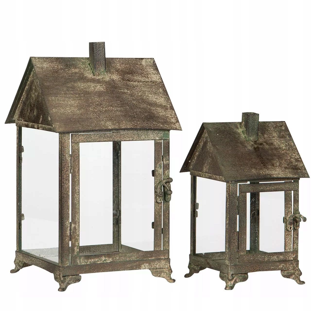 Lampion Lucerna Na Terasa Balkon Retro loft velký do obýváku domu 2 ks