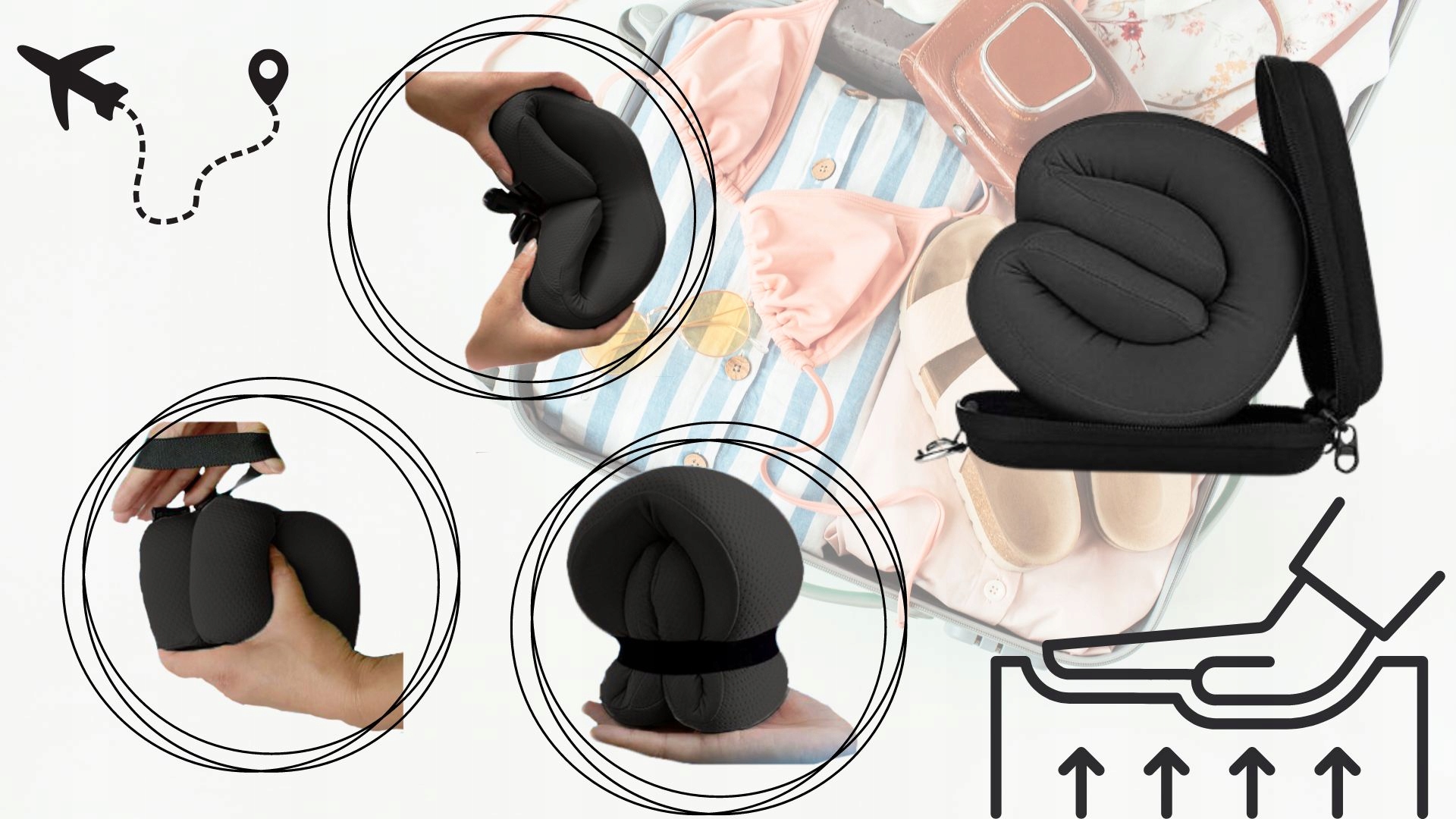 PODUSZKA ORTOPEDYCZNA PODRÓŻNA ROGAL NA SZYJĘ MEMORY FOAM USZTYWNIANYM ETUI Rodzaj poduszka