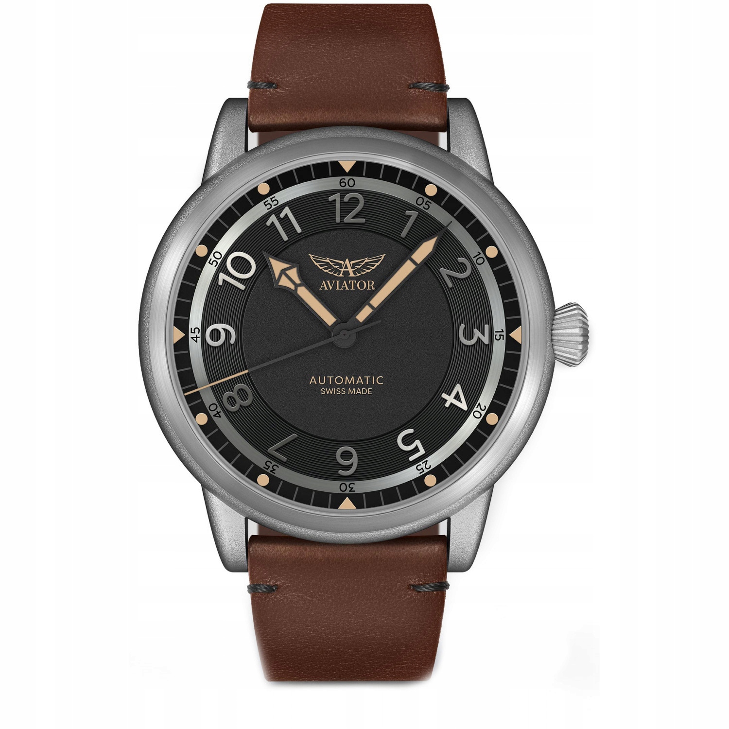 Zegarek Męski Aviator V.3.31.0.228.4 brązowy
