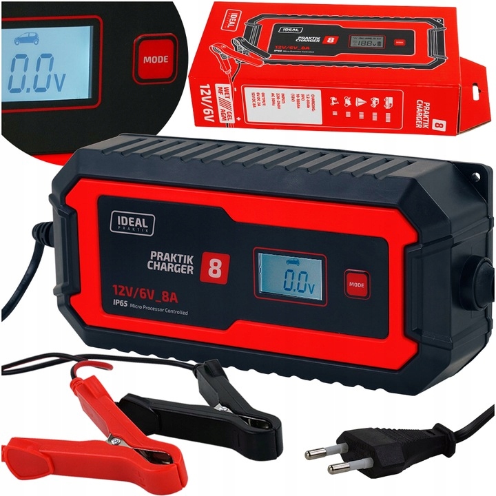Ładowarka IDEAL PRAKTIK CHARGER 8A LCD 6V/12V Kod producenta PCHARGE8