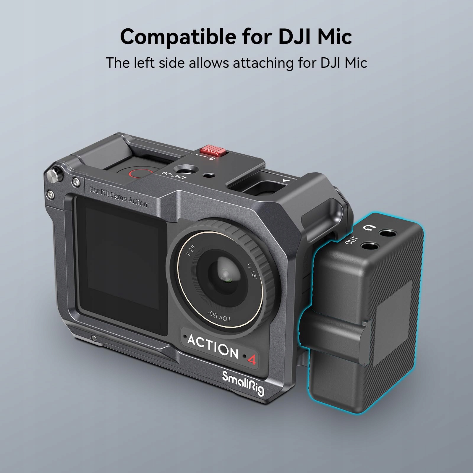 SMALLRIG Klatka Do DJI OSMO Action 5/4/3 Kompatybilna Z DJI MIC — miniatura 4