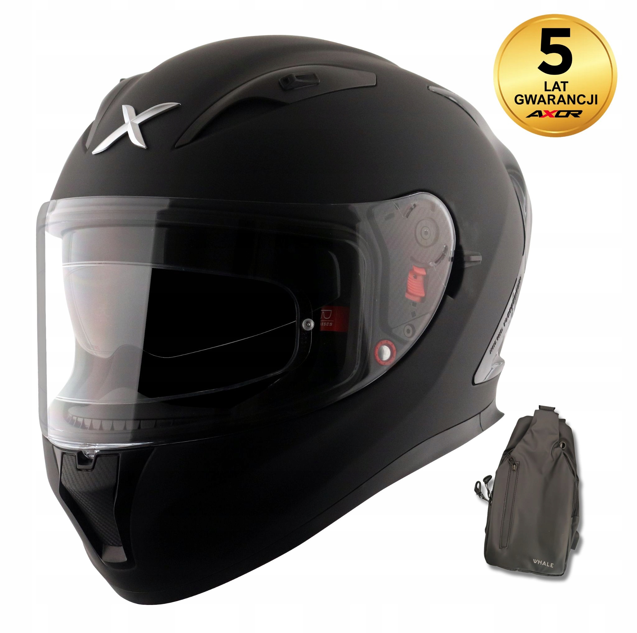 Motocyklová prilba Axor Street Čierna matná Crossbody vak, Veľkosť L