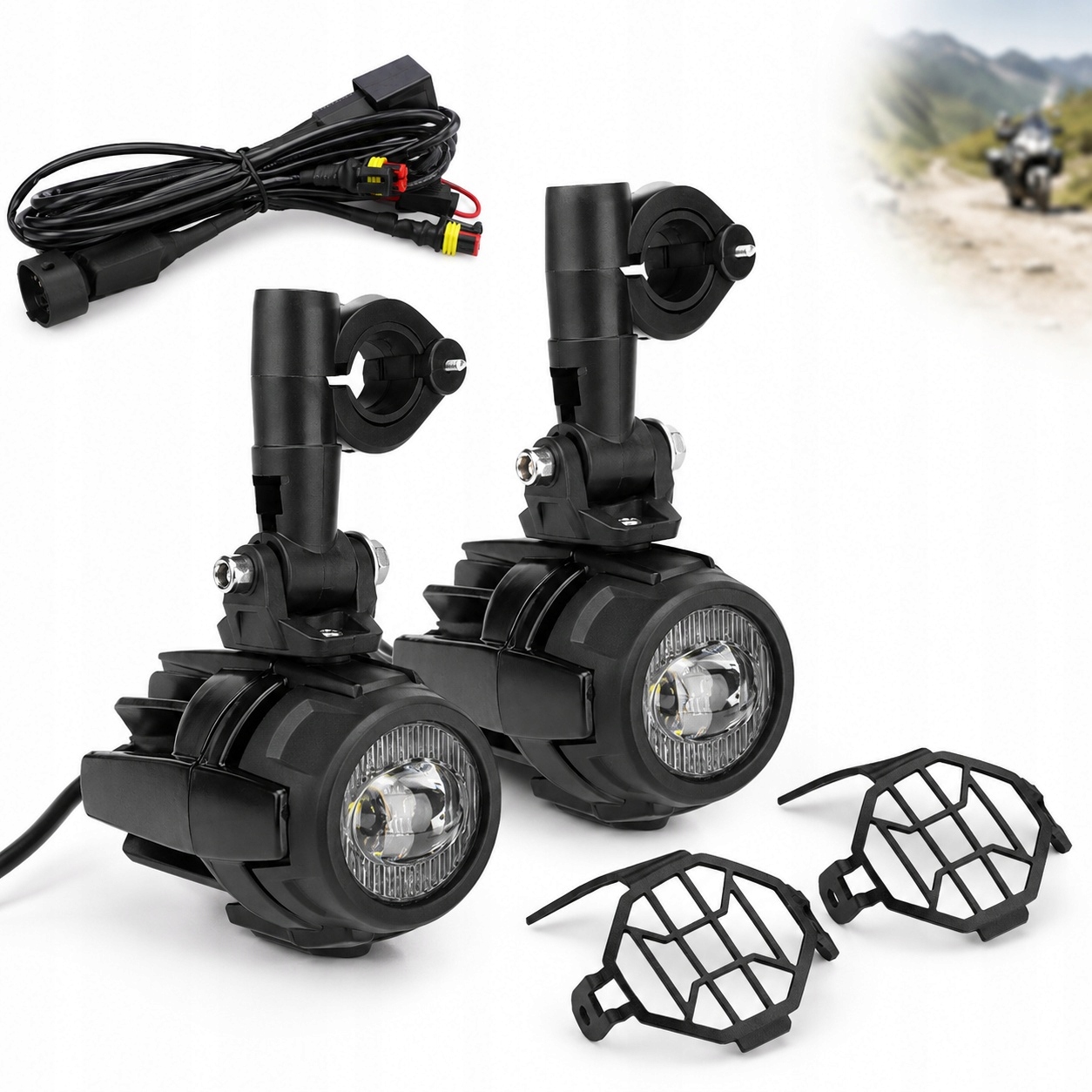 Halogeny Led Bmw R1200GS F800GS K1600 homologácia E9 2 ks Cree IP67