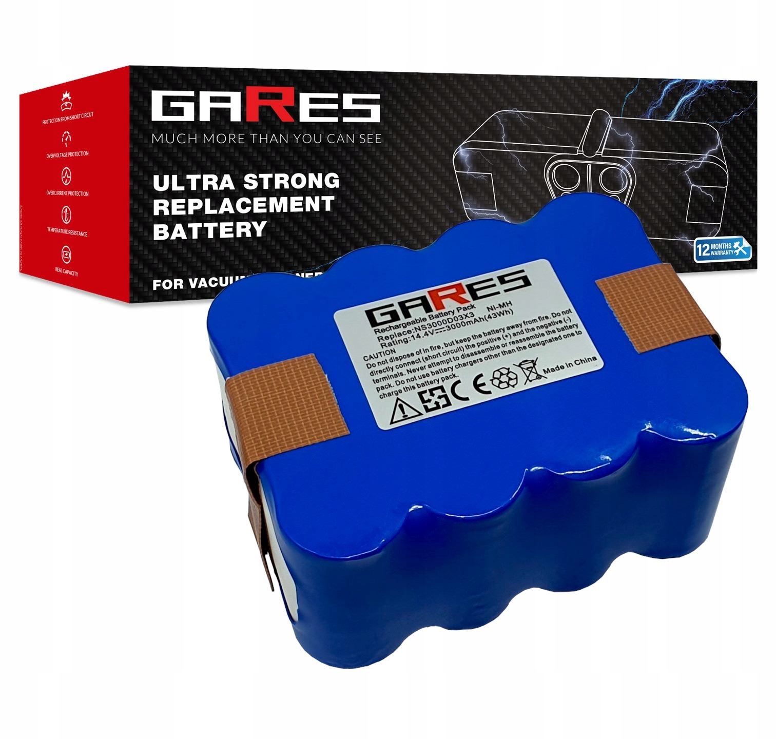 Baterie Akumulátor pro Carneo M-Robot XR210 IWip 600 Robot RBC003 14,4V 3Ah