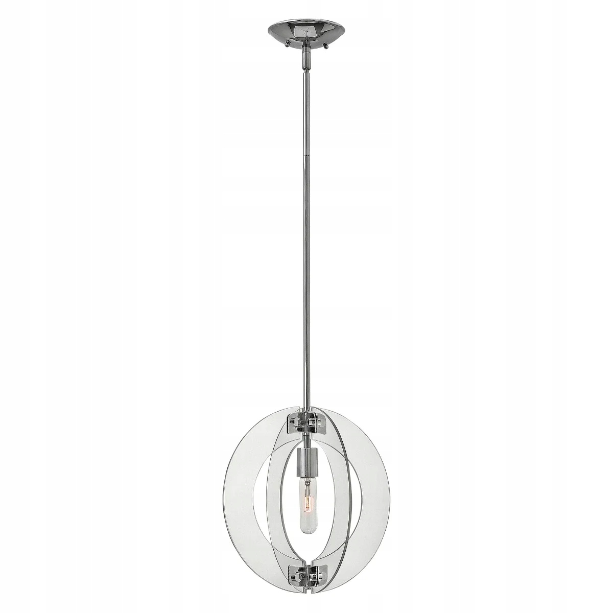 Moderná dekoratívna závesná lampa Hinkley, chrómová, 33 cm