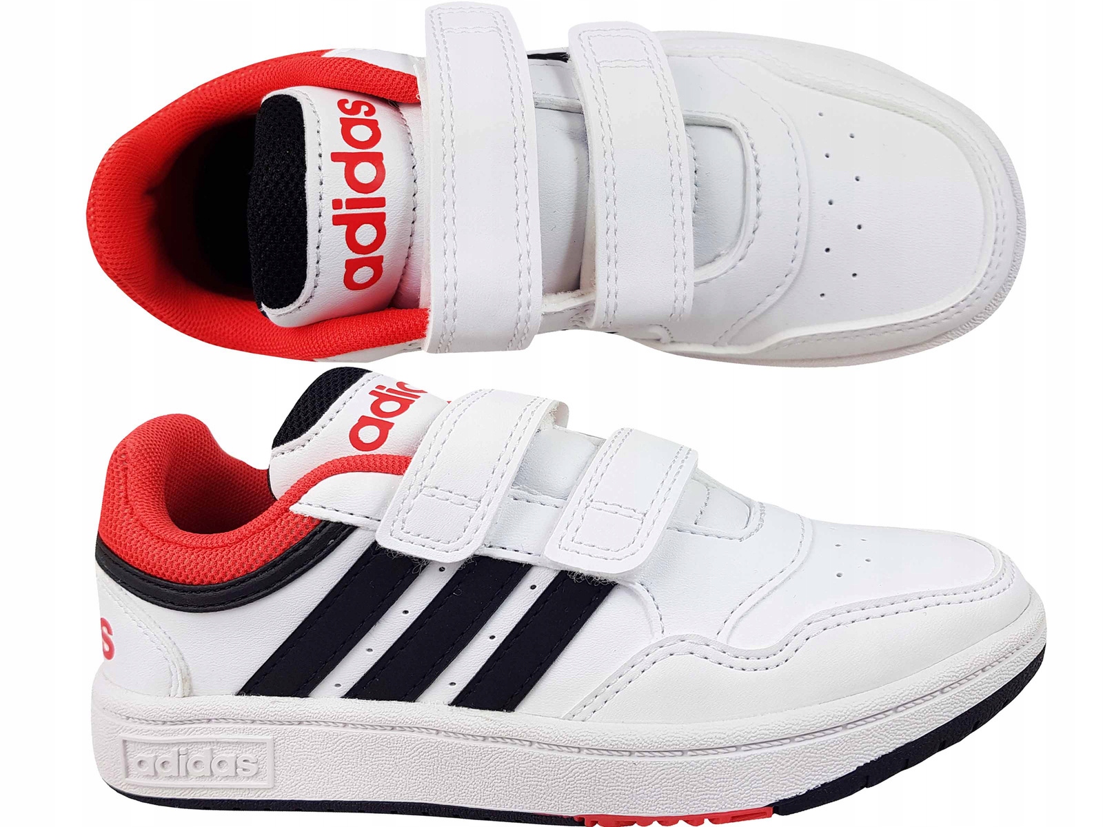Adidas Hoops 3.0 Cf C H03863 Buty Białe Trampki Dziecięce Na Rzepy