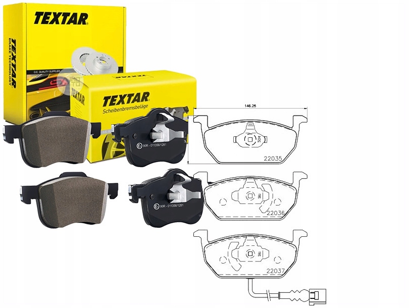 Sada Brzdových Destiček Textar 5Q0698151C