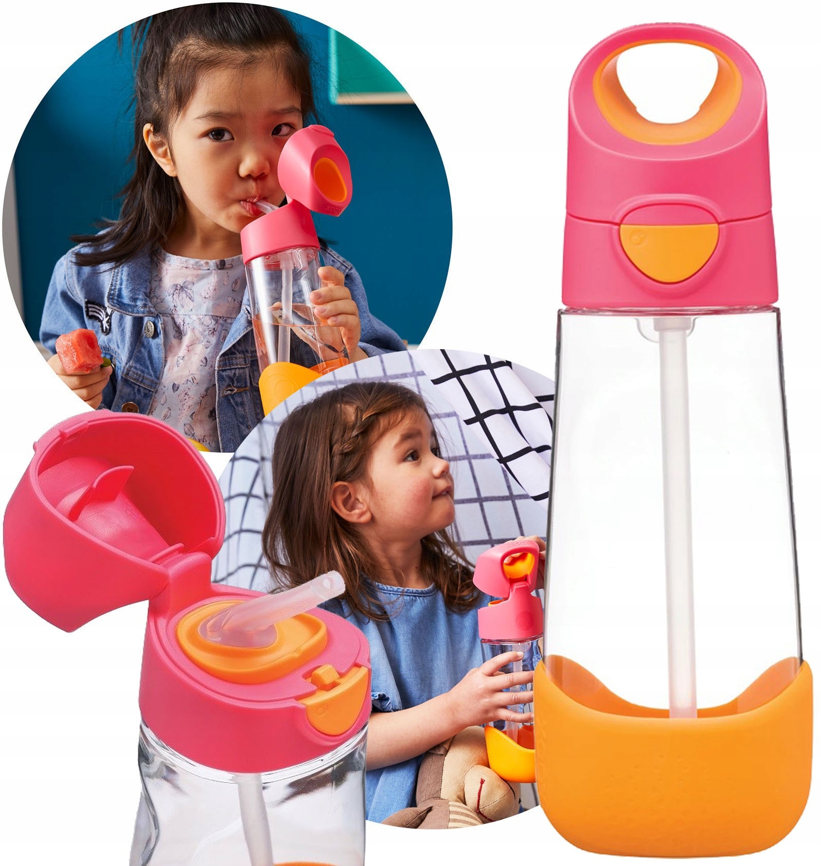 B.BOX BIDON TRITANOWY BUTELKA ZE SŁOMKĄ 450 ML