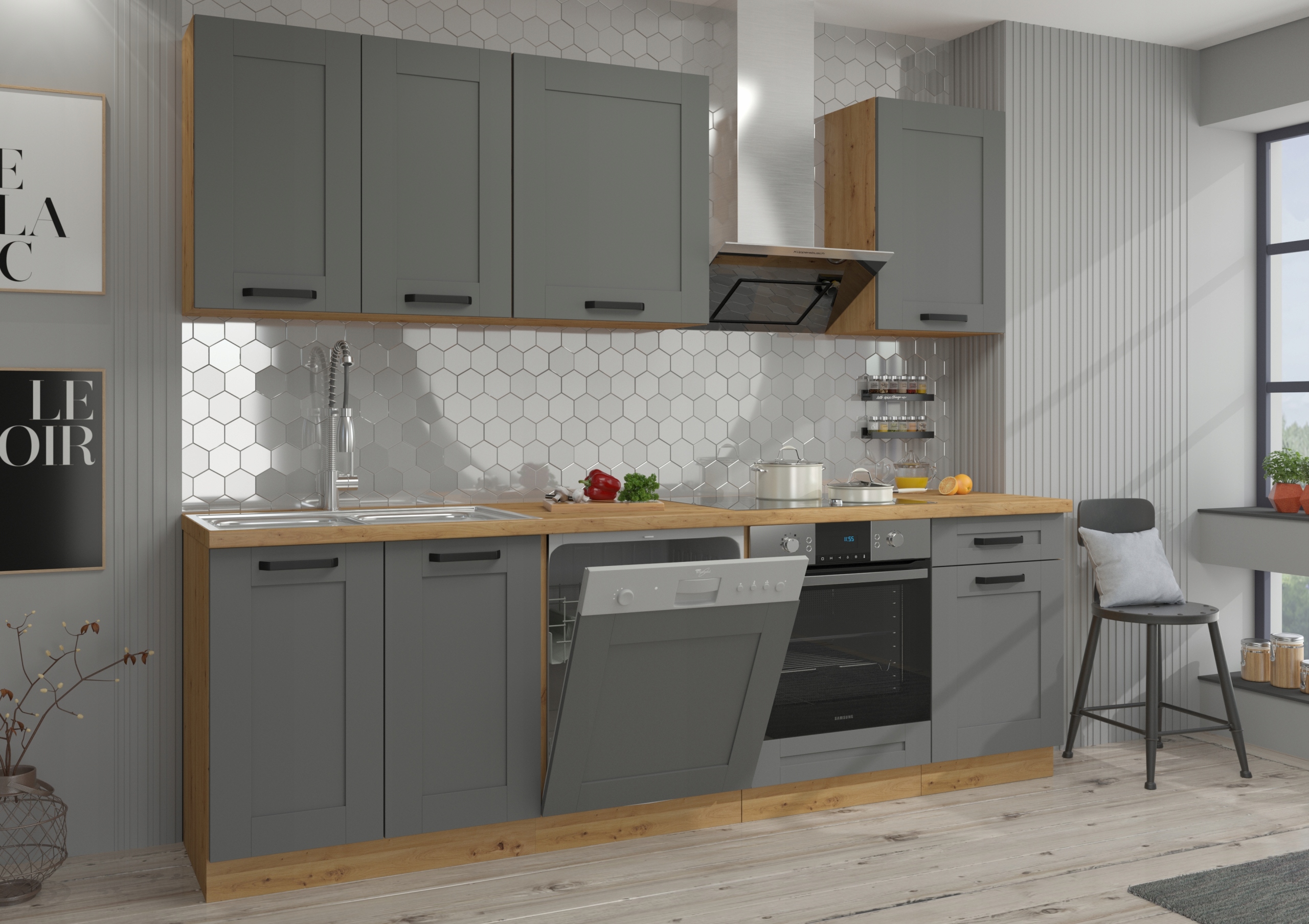 Szafka kuchenna pod zlew 80 cm DUSTGREY /AR LUCY Marka Umeblujdom