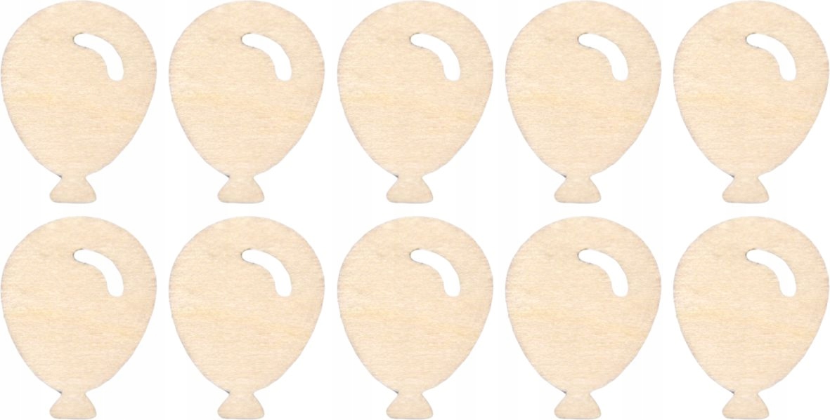 BALON ZE SKLEJKI balonik baloniki drewniane balony 1,5X 2cm scrapki /100szt