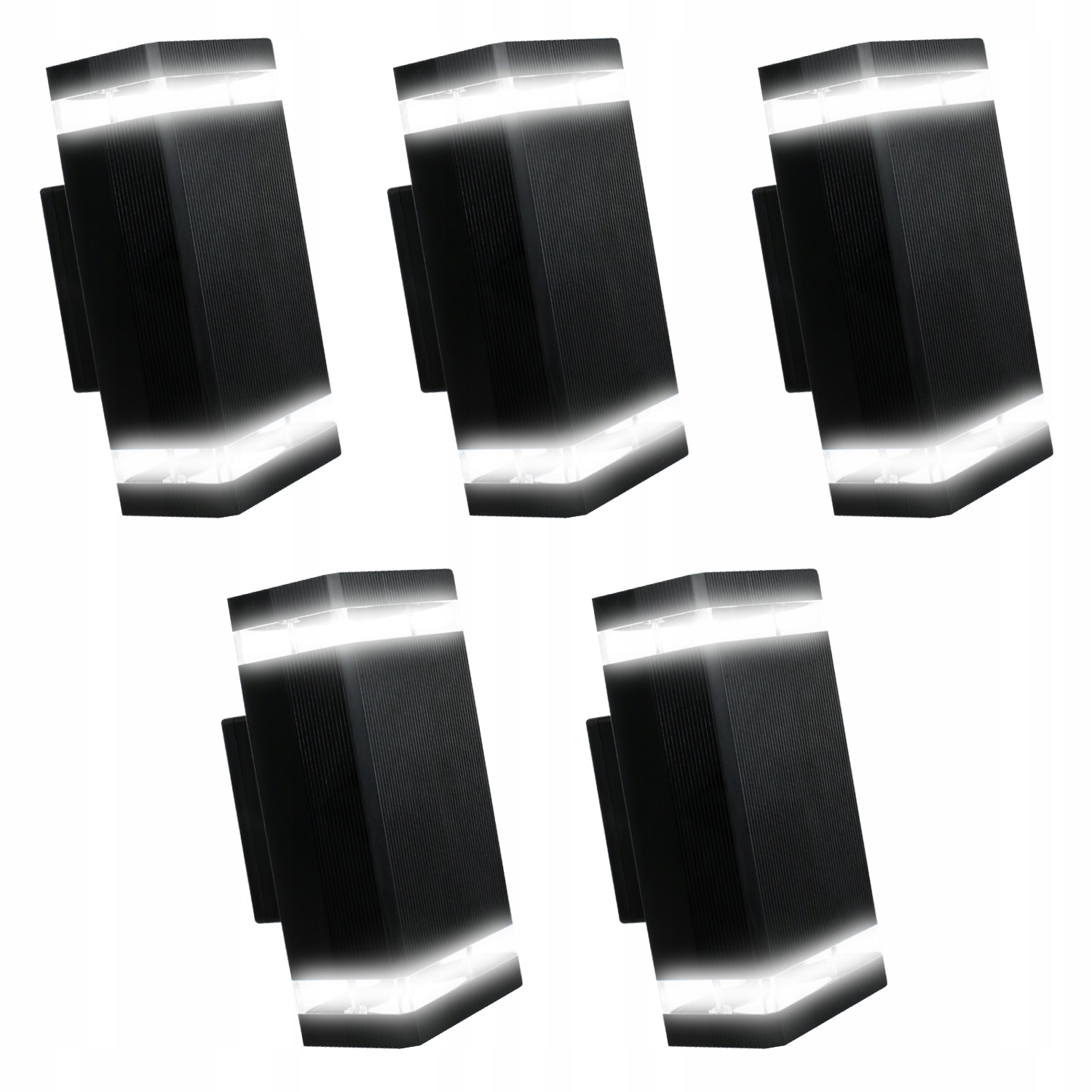 5x Vodotěsné venkovní nástěnné svítidlo Dekorativní hliník