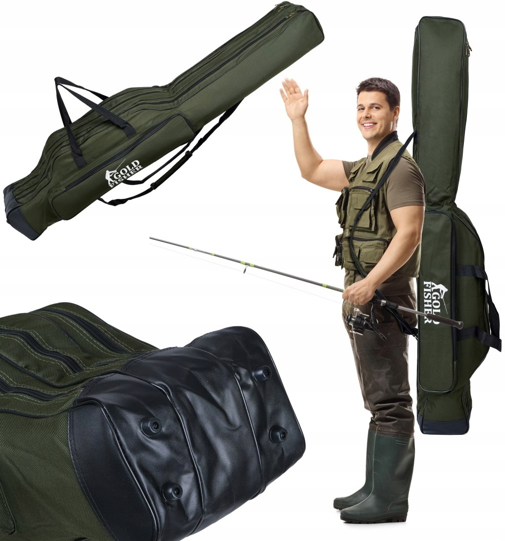 Pokrowiec Na Wędki 160 CM Gold Fisher 3 Komory