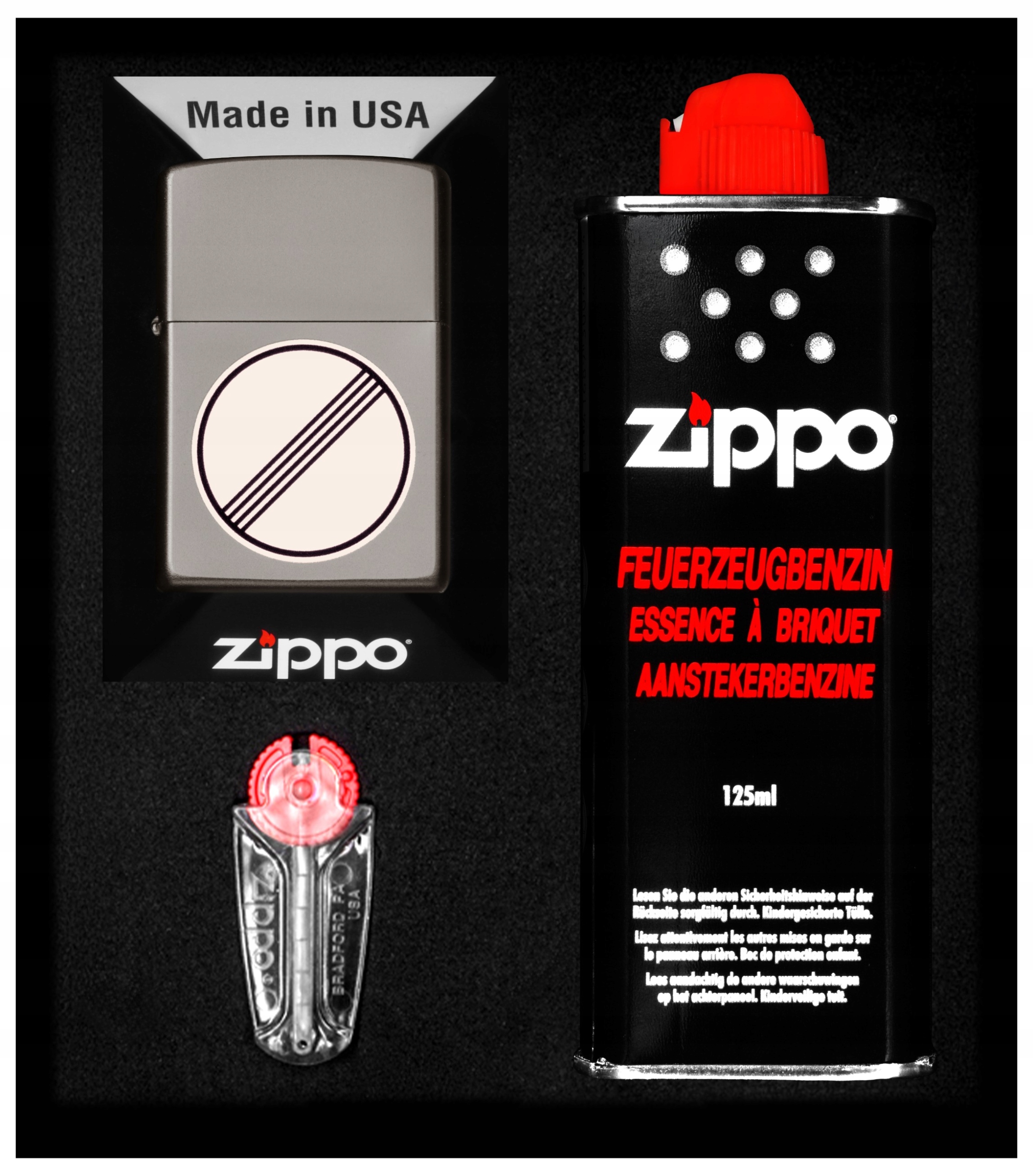 Sada Zippo Zapalovač Autobahn Design Dárkový No1
