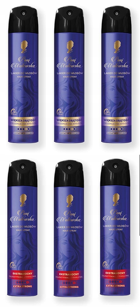 PANI WALEWSKA ZESTAW LAKIER DO WŁOSÓW MIX 3+3