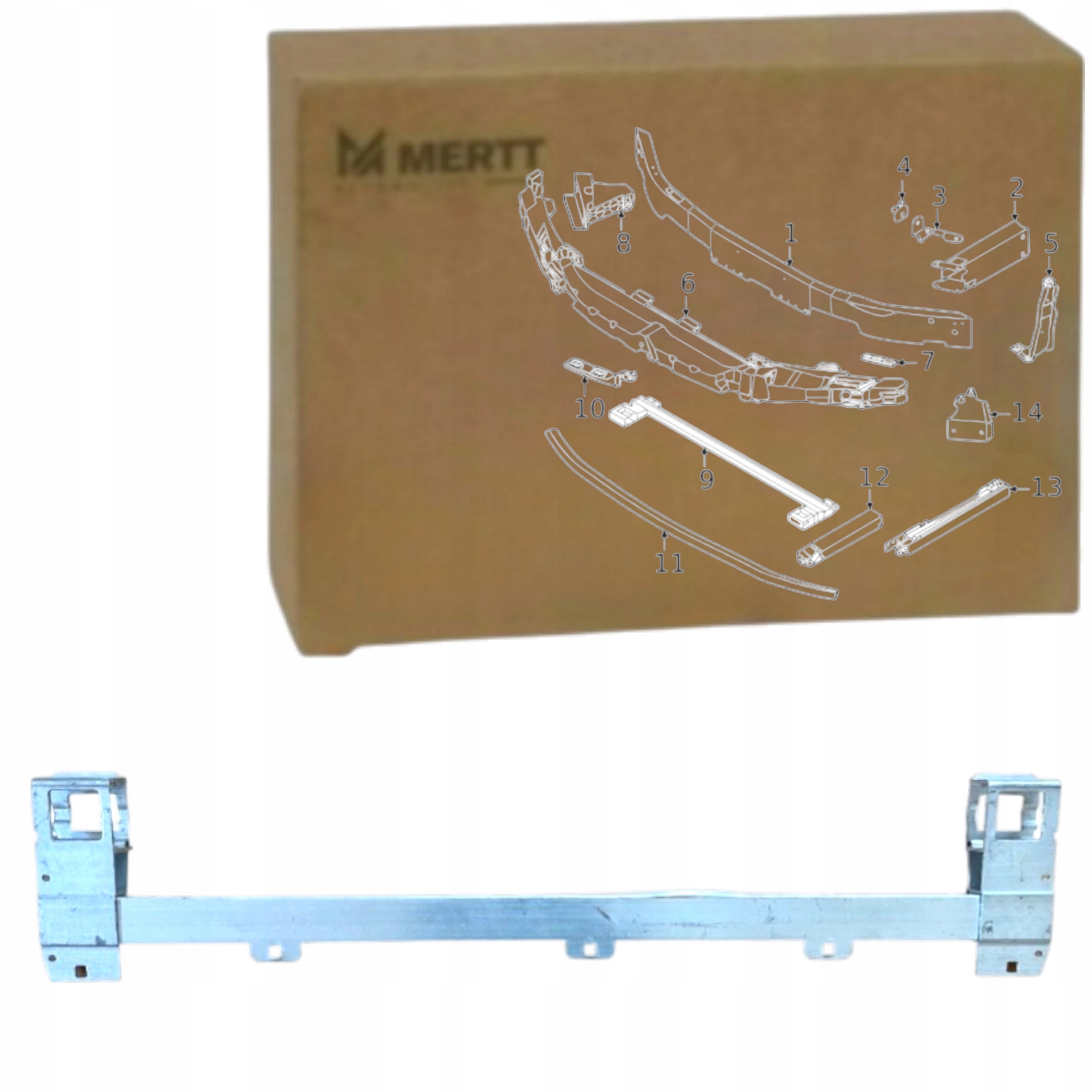 Sáňky, základna chladičů, Podpěra, Vyztužení, nosník Bmw F39 F48 F40 F54 F55