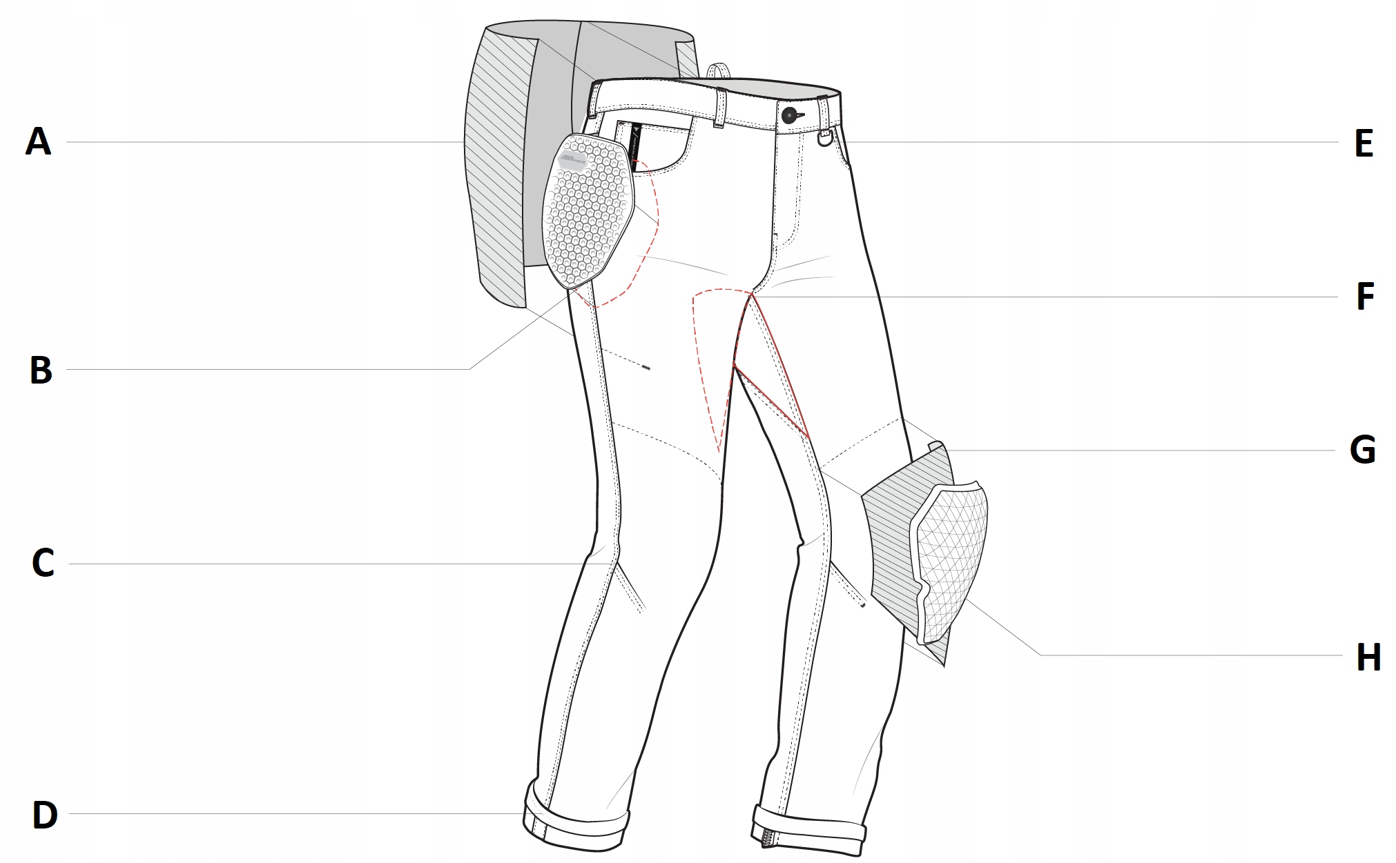 Spodnie jeansy motocyklowe SHIMA DEVON GRATIS Materiał jeans