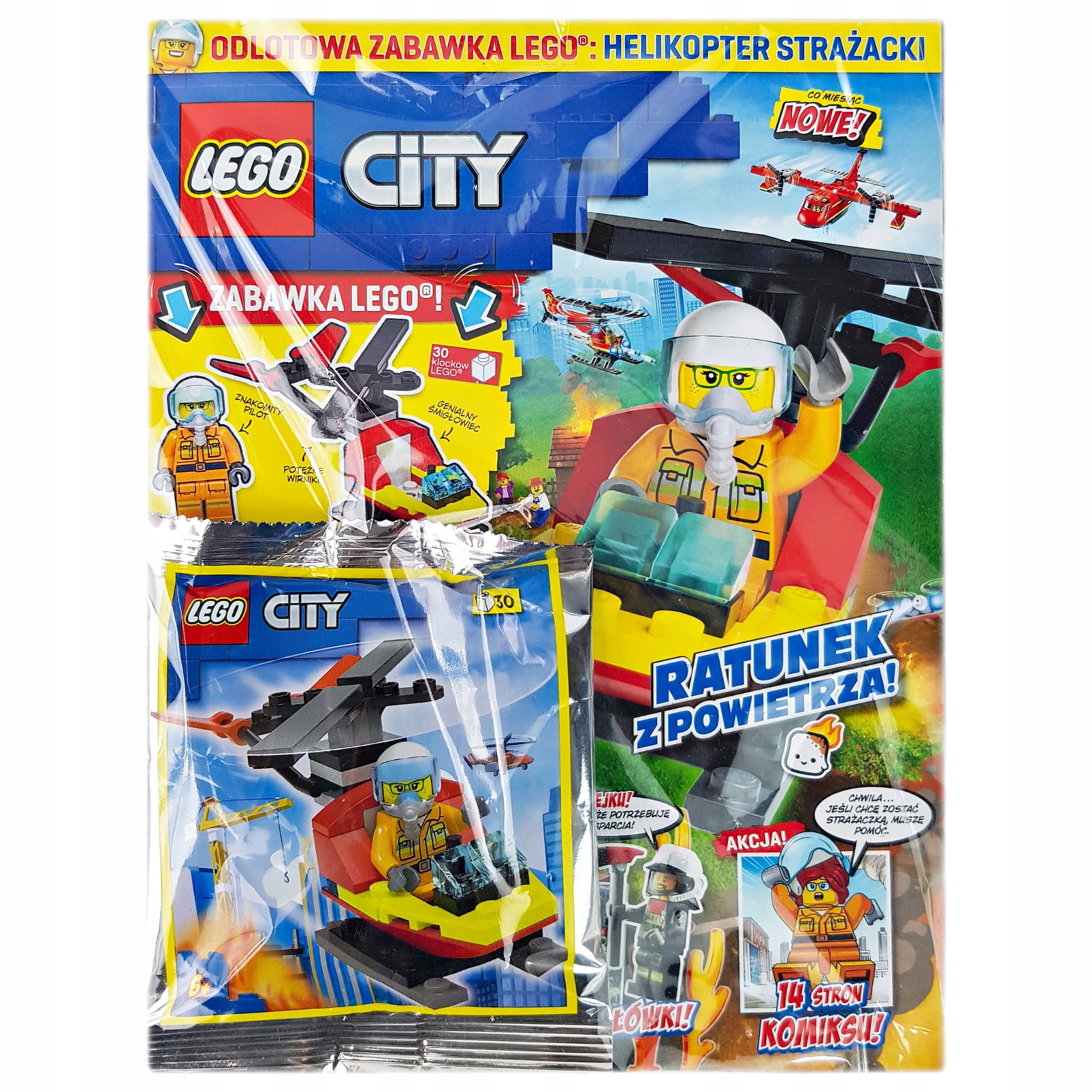 LEGO CITY 1 / 2023 + HELIKOPTER STRAŻACKI Wydawnictwo Blue Ocean Entertainment Polska