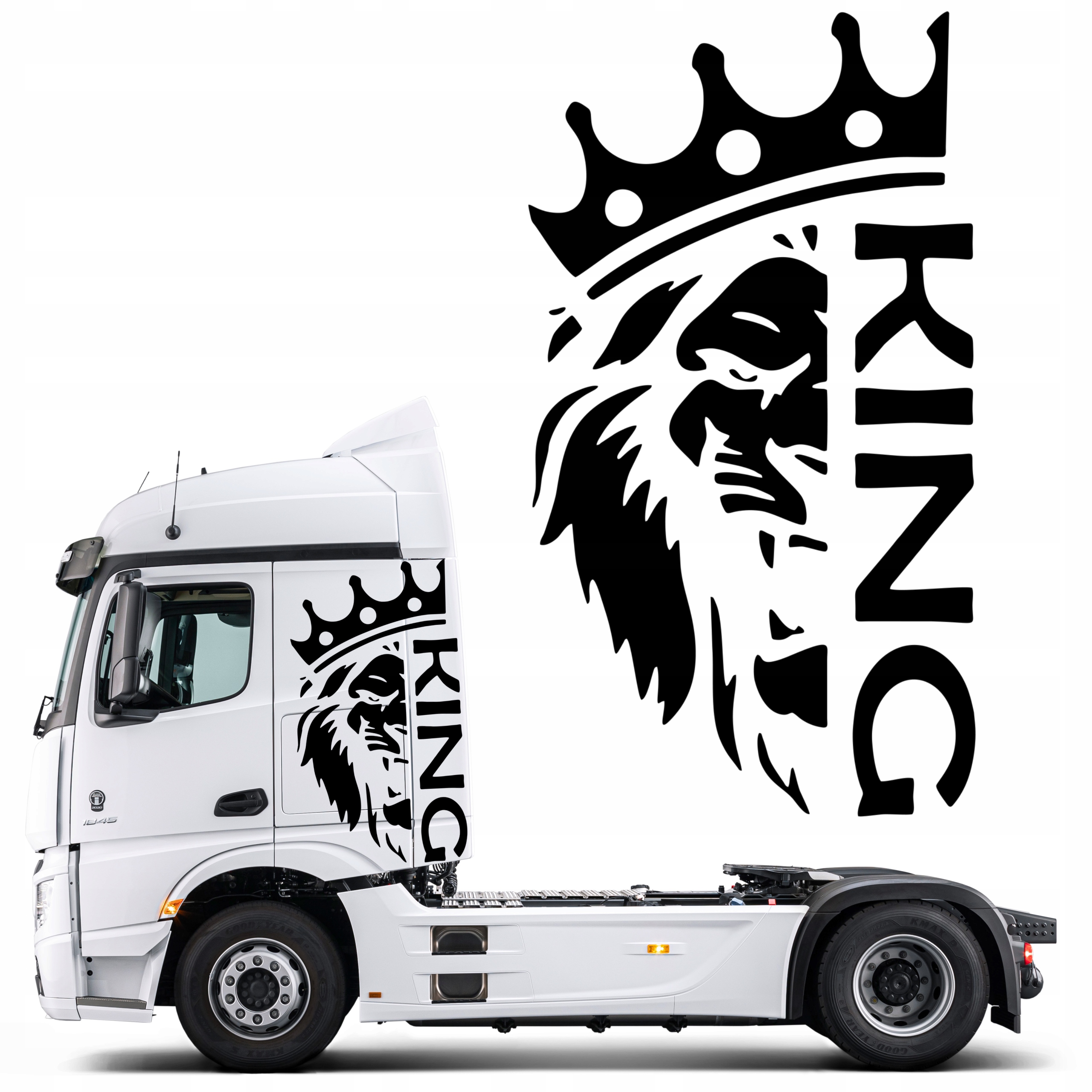 Samolepka na kamion Král King Koruna Lev Lion 150x83