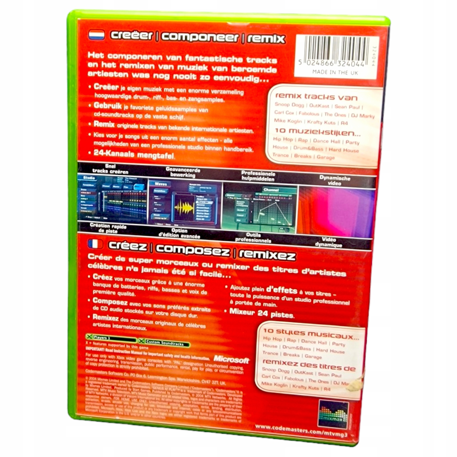 Gra MTV Music Generator 3 XBOX Microsoft Xbox Classic Komplet Producent Codemasters