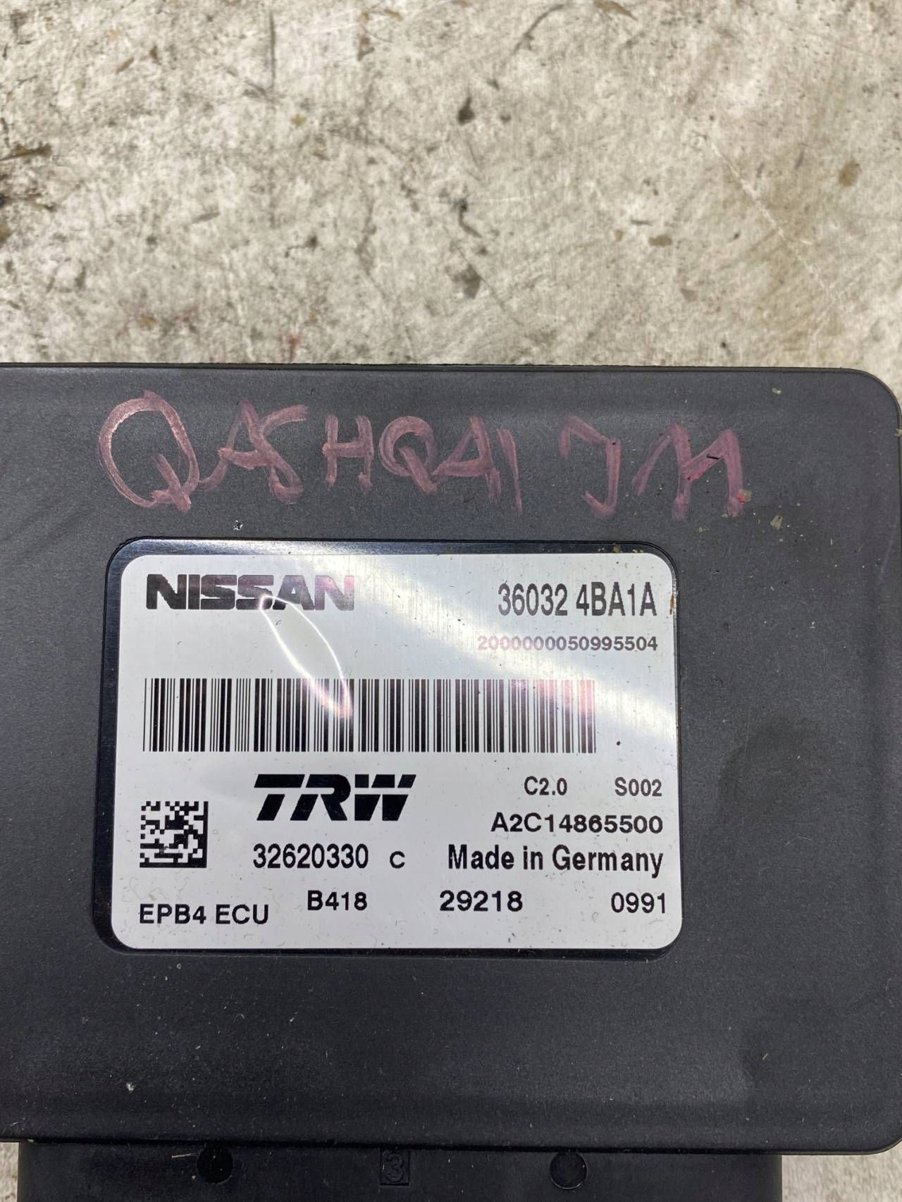 QASHQAI J11 1.6 DCI module control unit electric brake 360324BA1A