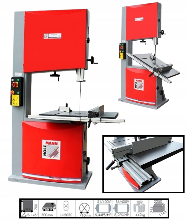 PIŁA TAŚMOWA DO DREWNA HOLZMANN HBS700